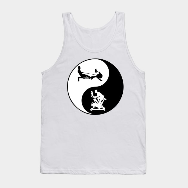 Yin Yang Rower Bike Tank Top by SWIF DESIGNS